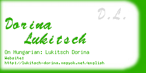 dorina lukitsch business card